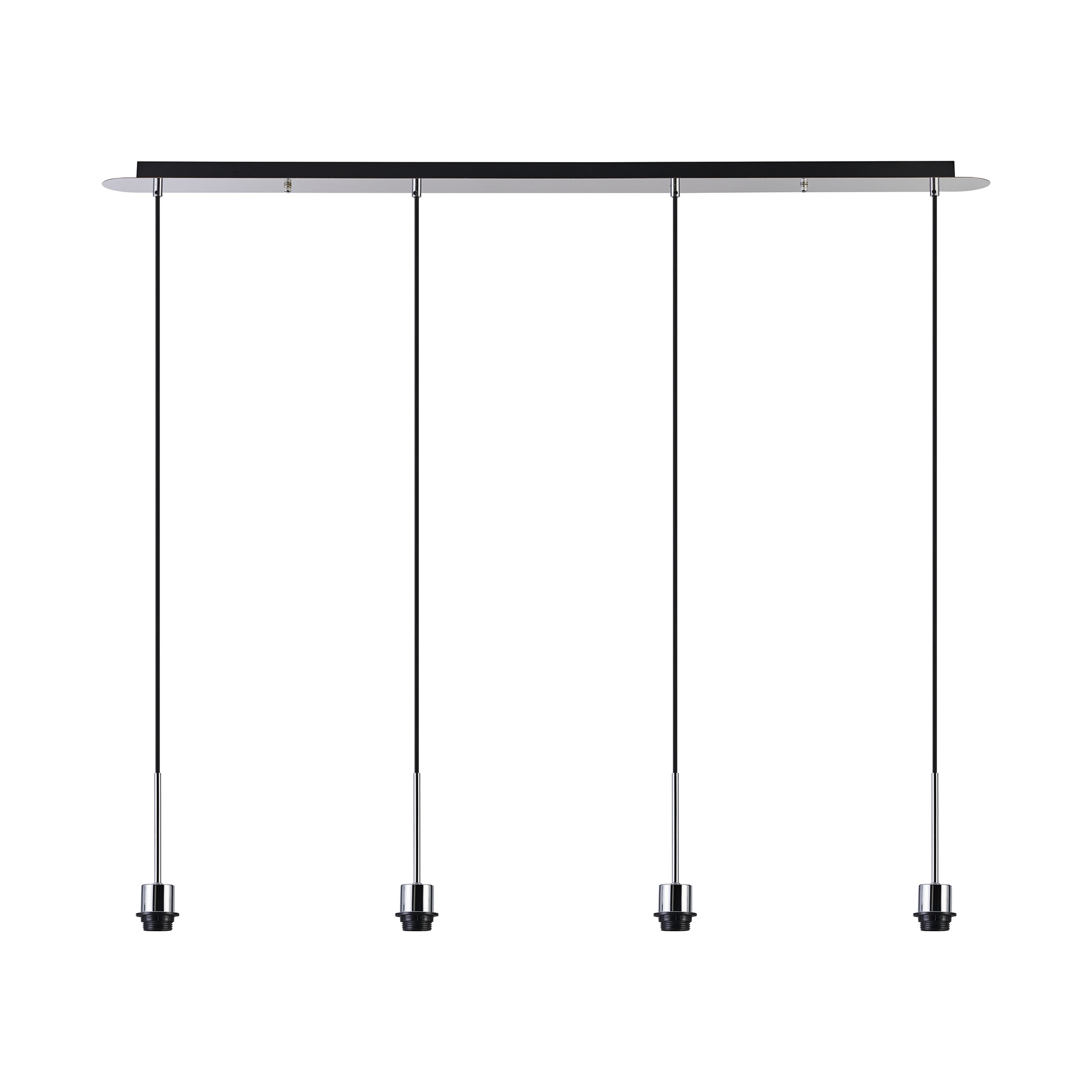 D0908CH  Carrie Polished Chrome 4 Light Linear E27 Universal Pendant